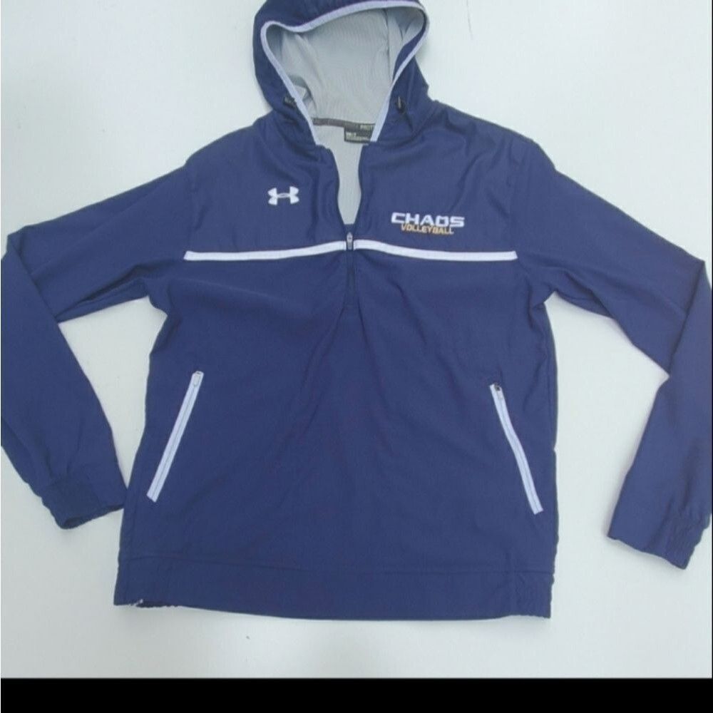 VOLLEYBALL JACKET COAT Under Armour Chaos Blue Gray pullover small medium UA S M